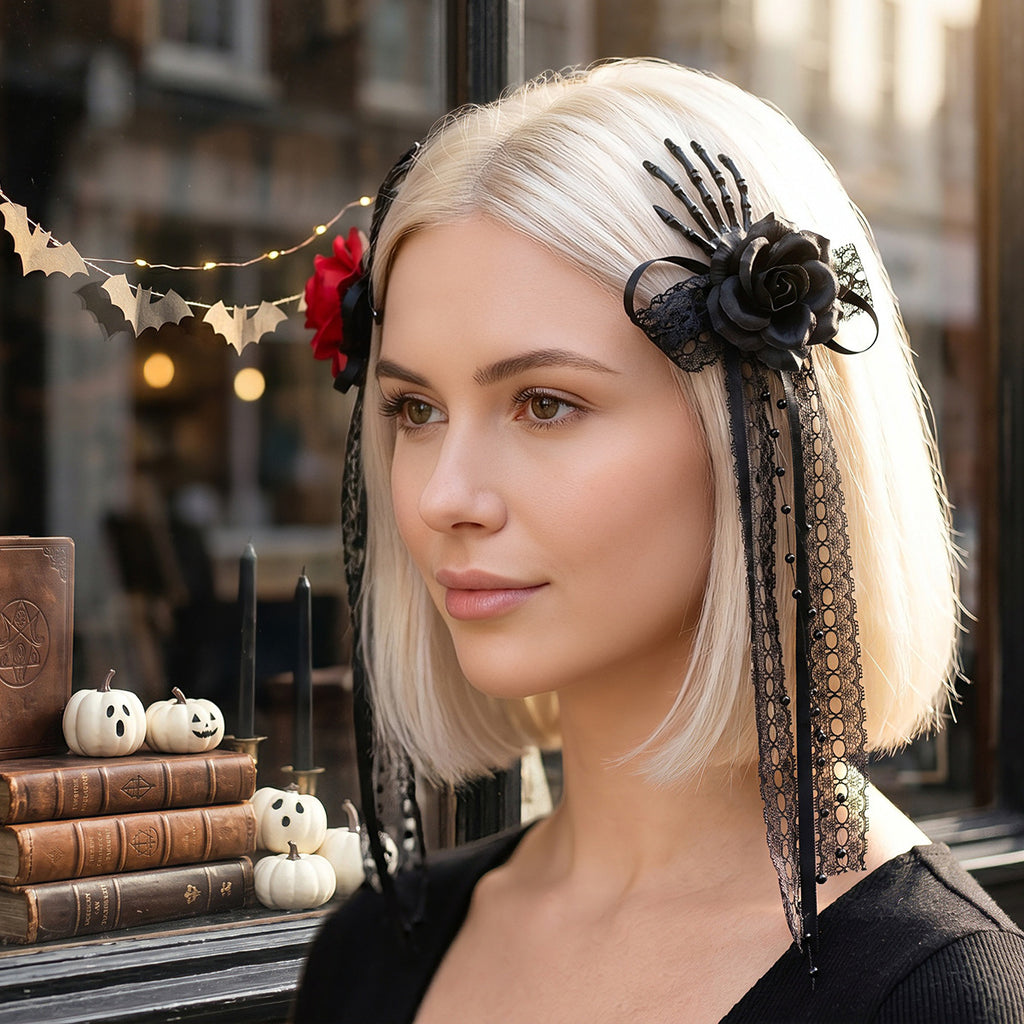 Long Ribbon Side Hair Clip