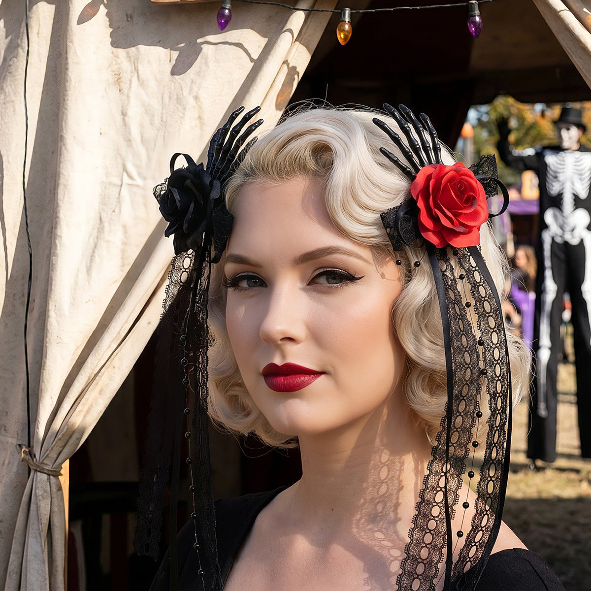 Long Ribbon Side Hair Clip