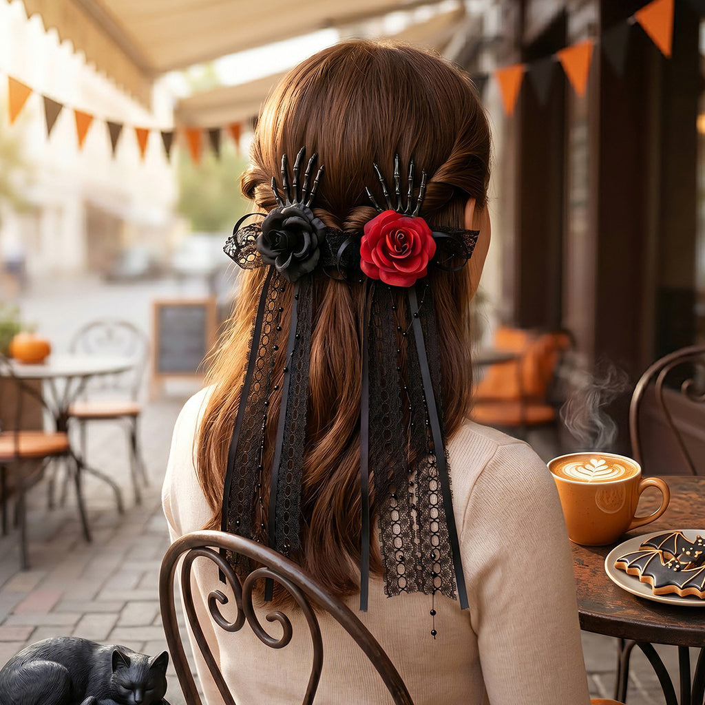 Long Ribbon Side Hair Clip