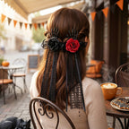 Long Ribbon Side Hair Clip