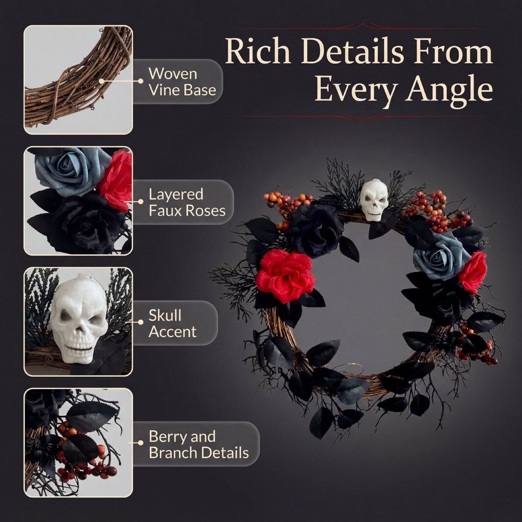 Rose Skull Wreath
