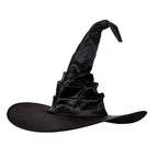 Black Ruched Wizard Hat