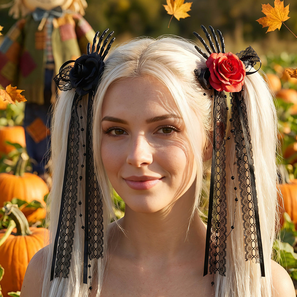 Long Ribbon Side Hair Clip