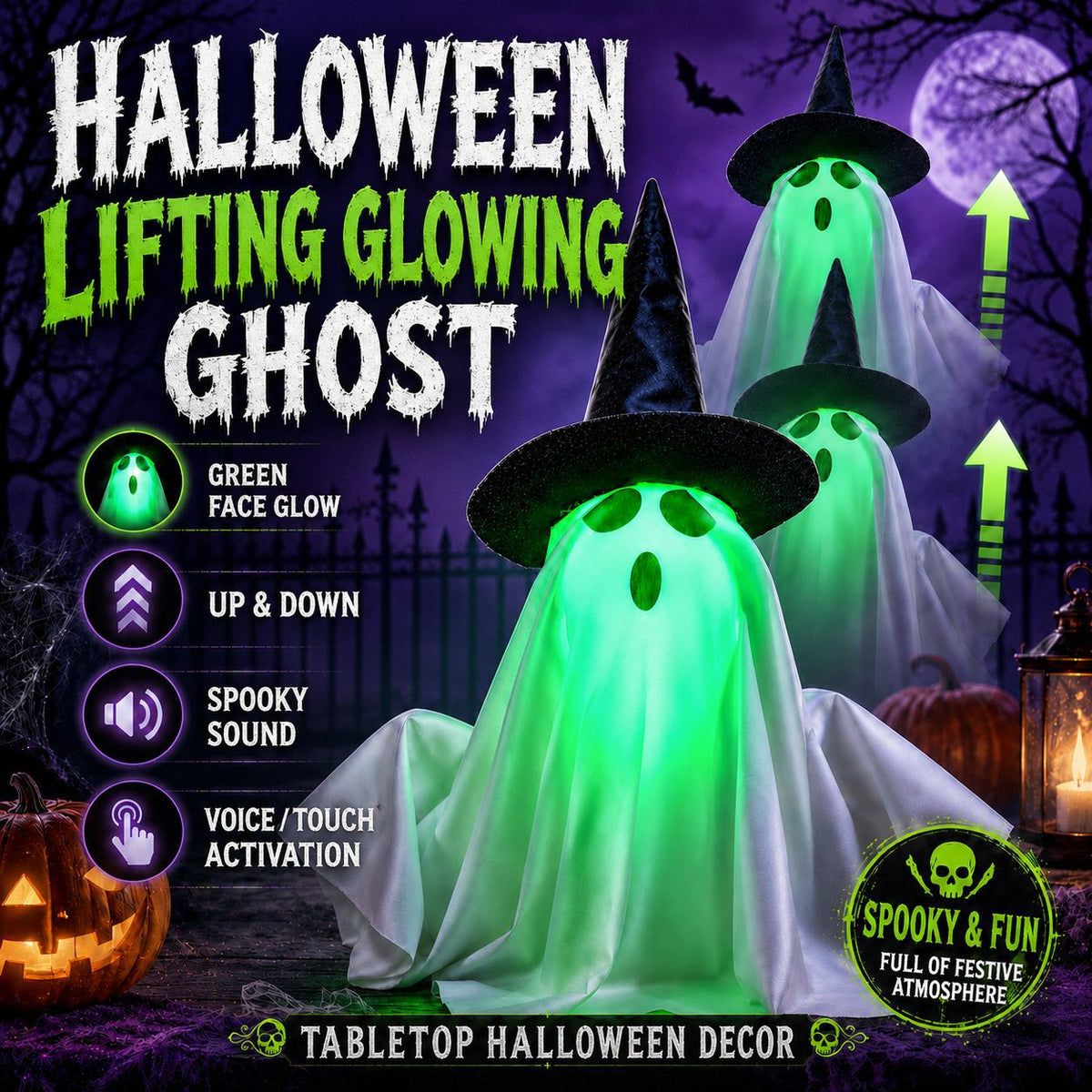 Animated Rising & Falling Ghost