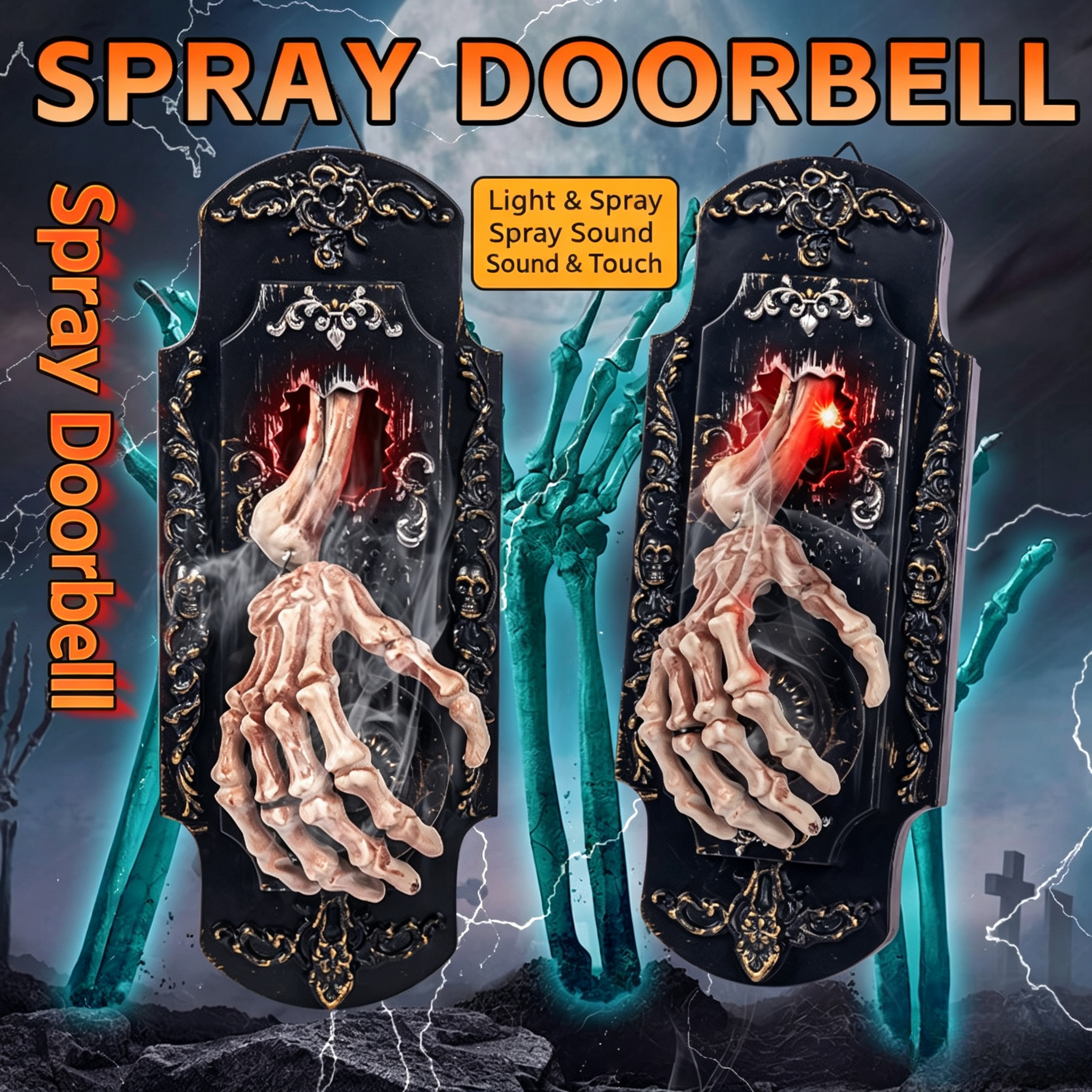 Smoking Spooky Hand Doorbell